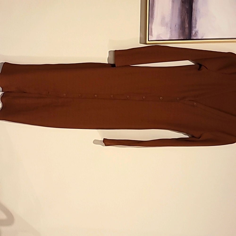 Brown Button up Midi BarIII size small